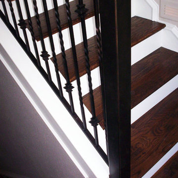 Stair railings and balconies.