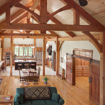 Kentucky Craftsman Timber Frame Home -  Paducah Residence - Loft View
