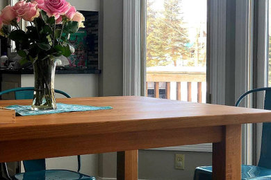 Example of a large country kitchen/dining room combo design in Cincinnati