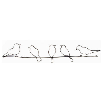 Birds on a Wire Metal Wall Art