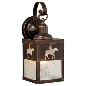 Vaxcel Trail 5-in Horse Outdoor Wall Light Burnished Bronze T0110