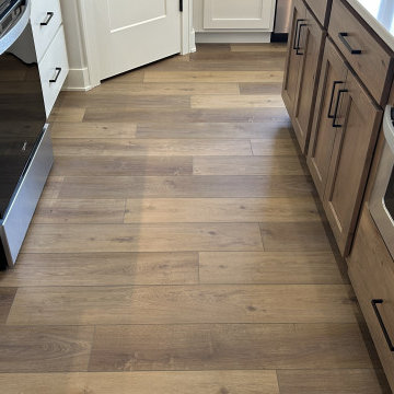 Shoji White and Rustic Beech Almond Kitchen Design