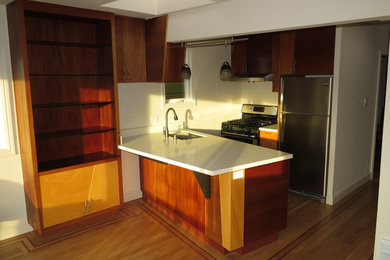 Example of a minimalist kitchen design in San Francisco