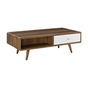 Coffee Table in Walnut and White