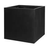 Square Fiberstone Black Planter, 70x70x70 CM