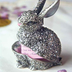 Rhinestone Bunny Box - Holiday Accents And Figurines