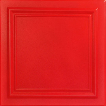 Line Art, Styrofoam Ceiling Tile, 20"x20", #R 24, Red