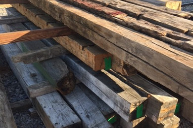 Reclaimed Ohio barn wood beams