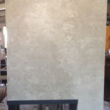 Cinder Block Fireplace