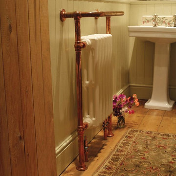 Traditional Style Bathroom with Copper Towel Rail