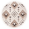 Safavieh Moroccan Tassel Shag Collection MTS688 Rug, Ivory/Brown, 11' X 11' Round