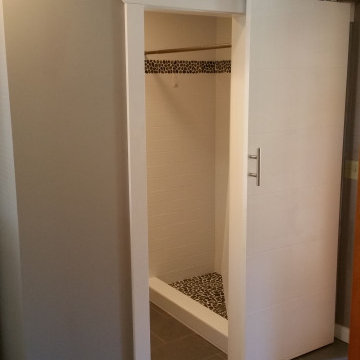 Small Bathroom with Glass Shower Door