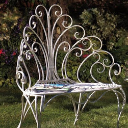Peacock Garden Bench - Outdoor Benches