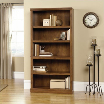 Sauder Select Engineered Wood 5 Shelf Bookcase in Oiled Oak