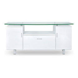 Katie Credenza | White High Gloss - Storage Cabinets