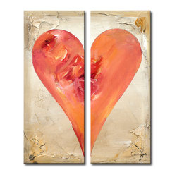 Ready2HangArt - Heartwork "Kayle" 2-Piece Canvas Art Set, 30"x12" - Prints And Posters
