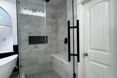 Bathroom - large modern bathroom idea in Houston
