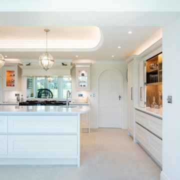 White Kitchen and Snug with Silver Leaf