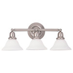 Sea Gull Lighting - Sea Gull Lighting 44062-962 Traditional style Bath and Vanity - Three Light Decorative Bath Bracket Finished in BrTraditional style Ba Brushed Nickel-Satin *UL Approved: YES Energy Star Qualified: n/a ADA Certified: n/a  *Number of Lights: Lamp: 3-*Wattage:100w 3 medium 100w bulb(s) *Bulb Included:No *Bulb Type:3 medium 100w *Finish Type:Brushed Nickel