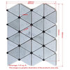 White Carrara Marble Triangle Mosaic Tile Black Round Dots Polished, 1 sheet