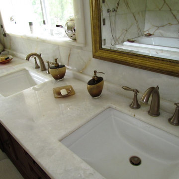White Onyx Master Bathroom