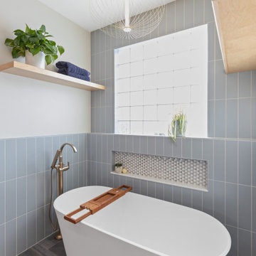 Coastal Casual Primary Bath Remodel Overland Park, KS