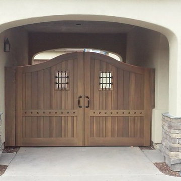 Custom Wood Gate by Garden Passages