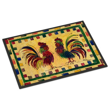 Rooster Indoor/Outdoor Doormat, 18"x27", Multicolor