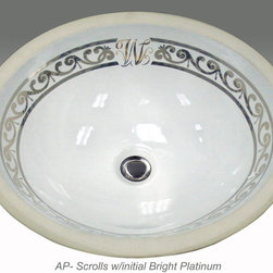 Hand Painted Undermounts by Atlantis Porcelain - Bathroom Sinks