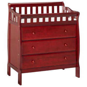 Orbelle Oneman Modern New Zealand Pine Solid Wood Changing Tables in Cherry
