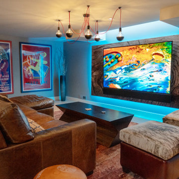 A High-Tech Basement Redesign Infused with Art and Innovation