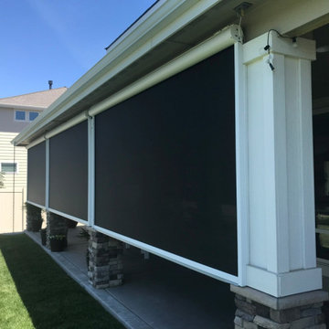 Exterior Solar Shades - Motorized and Manual