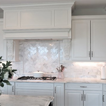 Traditional Open Kitchen in Beautiful Luxury New Home in Canton