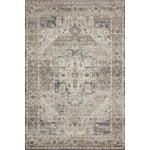 Loloi II - Loloi II Hathaway Printed Steel / Ivory Area Rug, 9'-0" X 12'-0" - Conveying the essence of a one-of-a-kind antique, our printed Hathaway rug delivers classic style, long-wearing livability and an extraordinary value. Crafted in China of 100% polyester, the sooty charcoal and aged ivory color palette is a trend- right update to this timeless medallion design, offering easy care and unlimited design opportunities.
