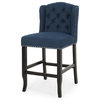 Plymouth Wingback Counter Stool, Navy Blue