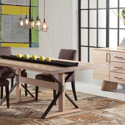 Tremont Rectangular Oak Dining Table in Frost Oak Finish - Products