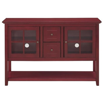 Pemberly Row 52" TV Stand in Antique Red