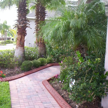 brick red w/ paver stamp and spanish marbling texture