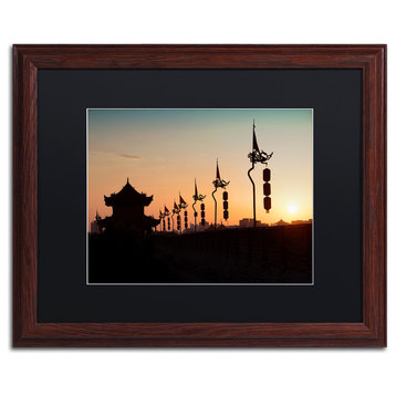 Philippe Hugonnard 'Chinese Shadow' Art, Wood Frame, Black Matte, 20"x16"