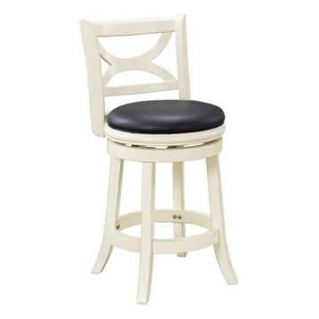 Florence Swivel Counter Stool, Distressed White