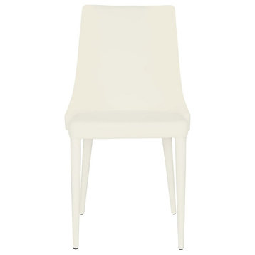 Maysa 19''h Leather Side Chair set of 2 White