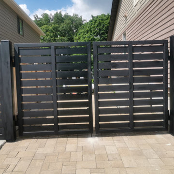 Horizontal Metal Driveway Gates, Fences, Entry Gates