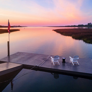 Dockside At Sunset In Wilmington, NC.