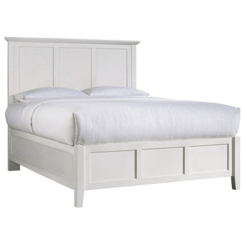 Catania Modern / Contemporary Full Panel Bed in White Finish
