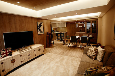 Inspiration for a modern living room remodel in Other