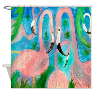 Flamingo Party Shower Curtain