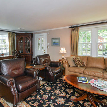 Handsome Living Room  with New Double Hung Windows