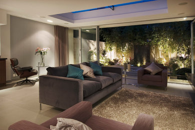 Contemporary living room in London.