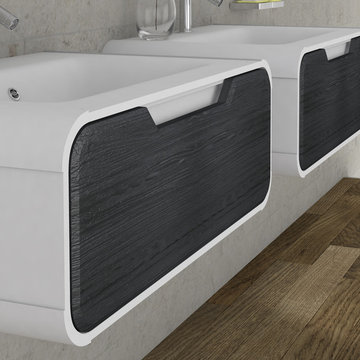 Contemporary bathroom. Pure solid. New Collection