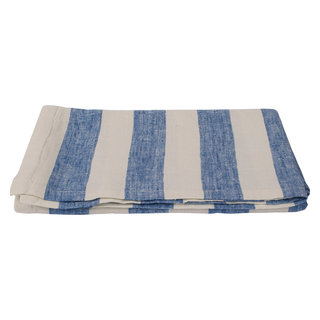 Fabric Royal Blue Linen Emilia - Linen fabric - LinenMe
